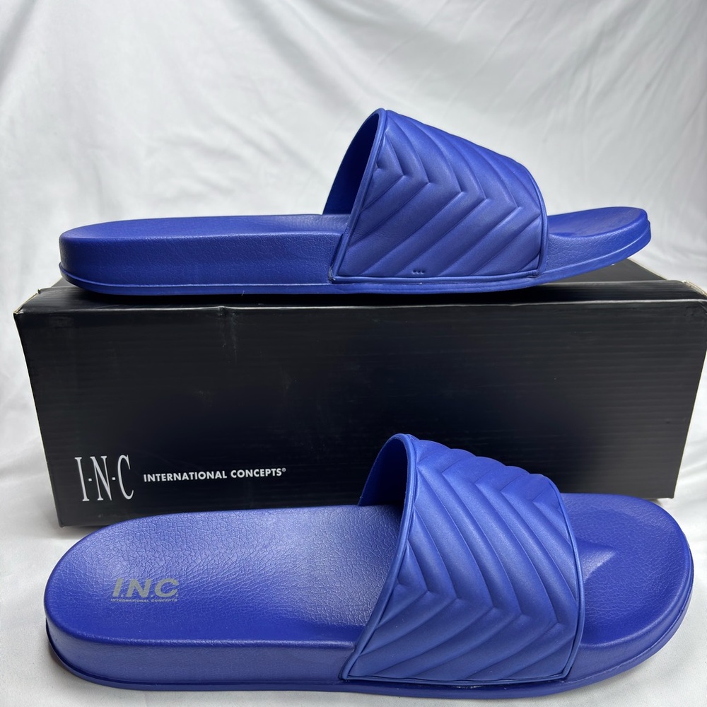INC International‎ Concepts Blue Slide Sandals Size 12 Men’s | New in Box